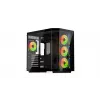 Datora torņa korpuss KRUX Empero KRXD010, ATX, melns — atbalsta GPU līdz 420 mm, CPU dzesētājus līdz 155 mm, 2x 3,5 collu + 3x 2,5 collu nodalījumi