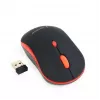 GEMBIRD MUSW-4B-03-R Bezvadu optiskā pele MUSW-4B-03-R 1600 DPI nano USB Melna-Sarkana
