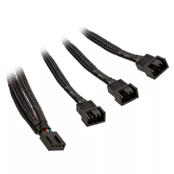 EK Water Blocks EK-kabelis Y veida sadalītājs 3x 4-pin PWM ventilatoram 10 cm