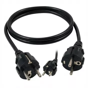 EFB-Elektronik strāvas vads ar zemējuma kontaktu 90° - C13 90°, melns, 3,0 m, 3 x 1,00 mm² Ražotājs: EFB Elektronik (EK535.3)