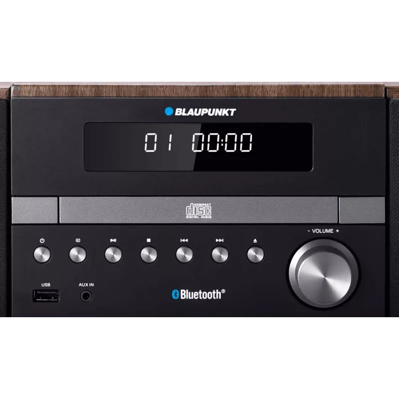 Mikrosistēma Bluetooth RDS/ID3 tags CD/MP3/USB/AUX/Modinātājpulkstenis