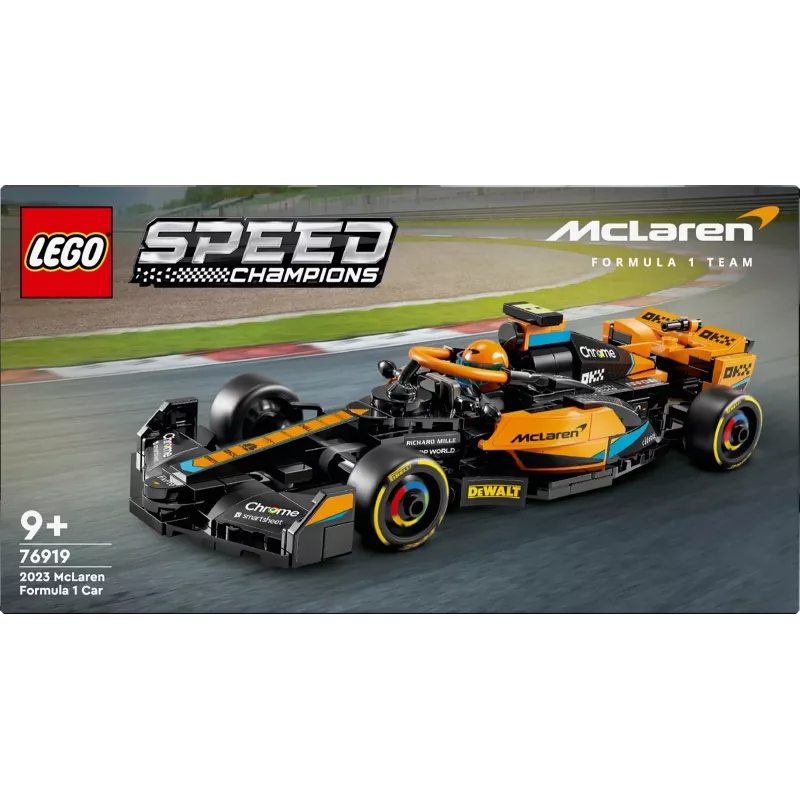 LEGO Speed Champions McLaren Formula 1 automašīnas 2023. gada modeļa 76919 komplekts