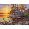 1000 gab. puzle schmidt spiele Darrell Bush Boathouse ar kanoe laivām, 1000 gab.