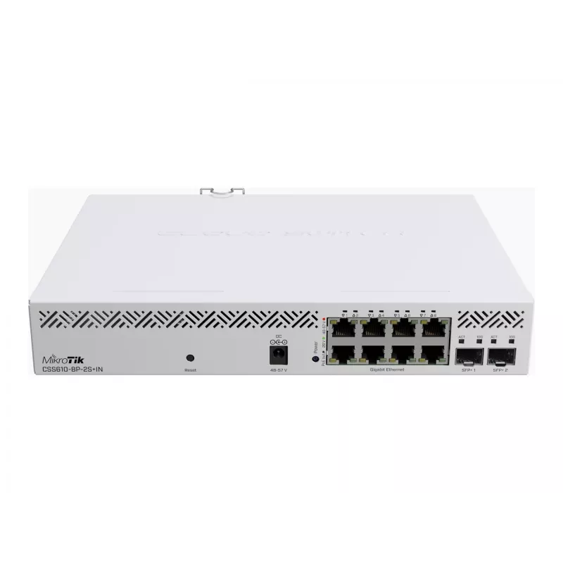 Pārvaldīts komutators Mikrotik CSS610-8P-2S+IN 8 porti Gigabit Ethernet PoE