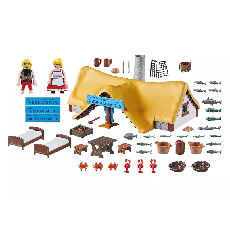 Playmobil 71266 Asterikss: Higiēniksa būda Higiēnikss un viņa sieva Baktērija Kolekcija Spēļu figūras Asteriksa kolekcionāri un fani Jautra iztēles ro