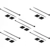 Befestigungssockel 25 x 25mm mit Kabelbinder L 300 x B 4,8mm schwarz, 10 Paar