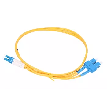 Patchcord Extralink SC/UPC uz LC/UPC, vienmoda G.652D, duplekss PVC, 3mm, 1 m
