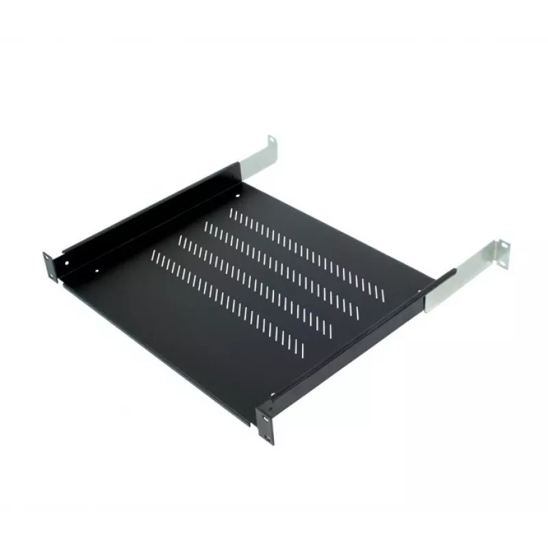 19 collu plaukts Triton RAB-UP-450-A4 1U 450mm 80kg plastmasa melna