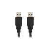 USB A uz USB A kabelis LANBERG CA-USBA-30CU-0018-BK — USB 3.2 Gen 1 (5 Gbit/s), 1,8 m, melns