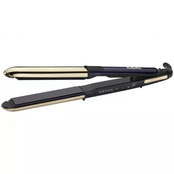 Matu taisnošanas gludeklis BABYLISS ST484E — Keramikas plāksnes, Warm tehnoloģija, 230V, 3,3m vads, Melns/Zelts