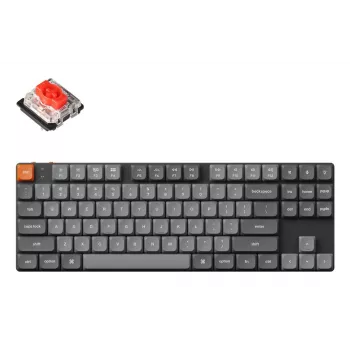 Mehāniskā tastatūra Keychron K1 Max 80% TKL sarkanie slēdži Hot-Swap melna