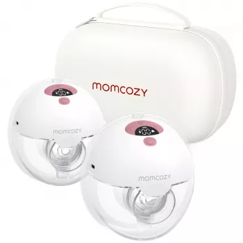 Dubultais krūts sūknis U-grow Momcozy M5 sarkans, 160 ml savākšanas pudeles tilpums