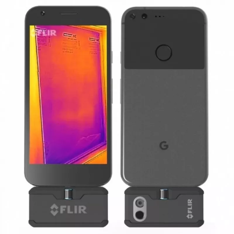 FLIR ONE Pro Android USB-C termokamera — FLIR, modelis FP3AC, 8,7 Hz, NETD 150 mK, 8–14 µm, fiksēts fokuss, USB-C