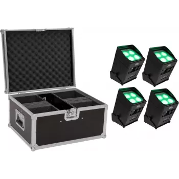 EUROLITE AKKU UP-4 Entry QCL QuickDMX — ar baterijām darbināms portatīvs QCL gaismas/plūdu gaismeklis