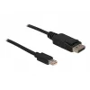 Kabelis Mini DP/DP 1.2 DeLOCK 82438 2 m Melns