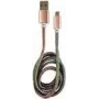 LC-POWER kabelis USB-Micro-1M-4 1m zils/rozā, USB A uz Micro-USB (LC-C-USB-MICRO-1M-4)