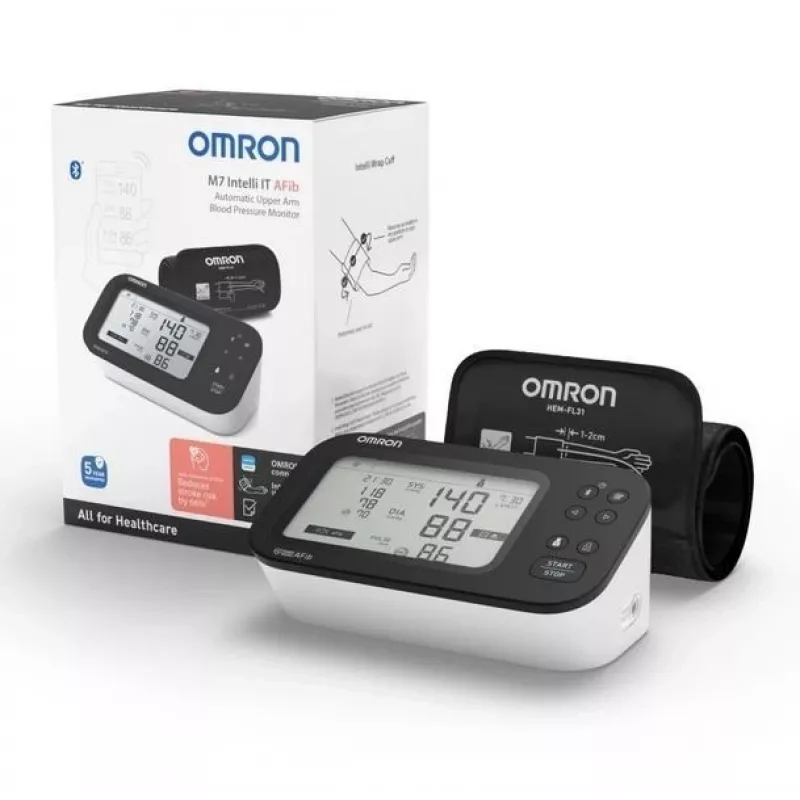 Omron M7 Intelli IT augšdelma automātiskais asinsspiediena mērītājs 2 lietotājiem