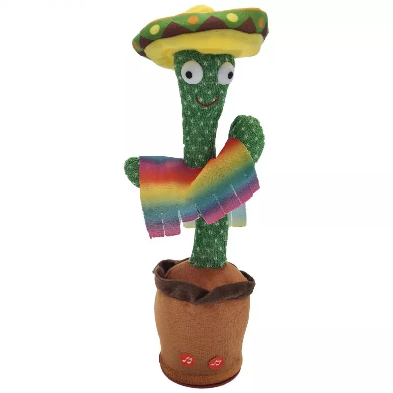 Dejojoša kaktusa rotaļlieta ar sombrero Extralink Toys, dziedoša bērniem LED USB