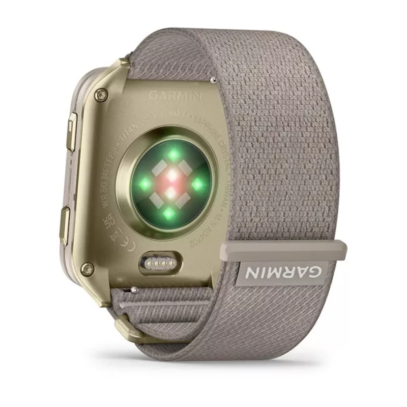 Viedpulkstenis GARMIN Venu X1 — 5,08 cm (2 collu) AMOLED 448×486 pikseļi, skārienekrāns, Wi‑Fi, GPS, neilona siksniņa, 34 g