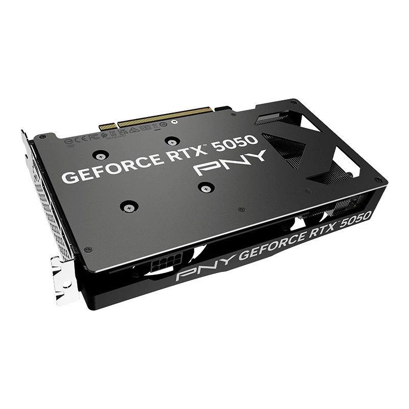 Grafikas karte PNY GeForce RTX 5050 — 8 GB GDDR6, 2317 MHz, 128 bitu, PCIe x8 5.0, dubultā ventilatora dzesēšana