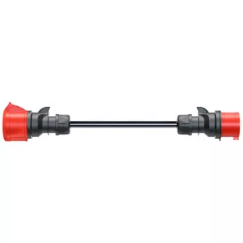 Adapteris Gemini flex 22 kW CEE sarkanam trīsfāzu strāvai 32A > CEE sarkans 16A melns 30cm