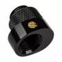 Adapteris BitsPower X-Cross G1/4 collas iekšējā vītne uz G1/4 collas ārējā vītne, 5 mm nobīde, matēti melns