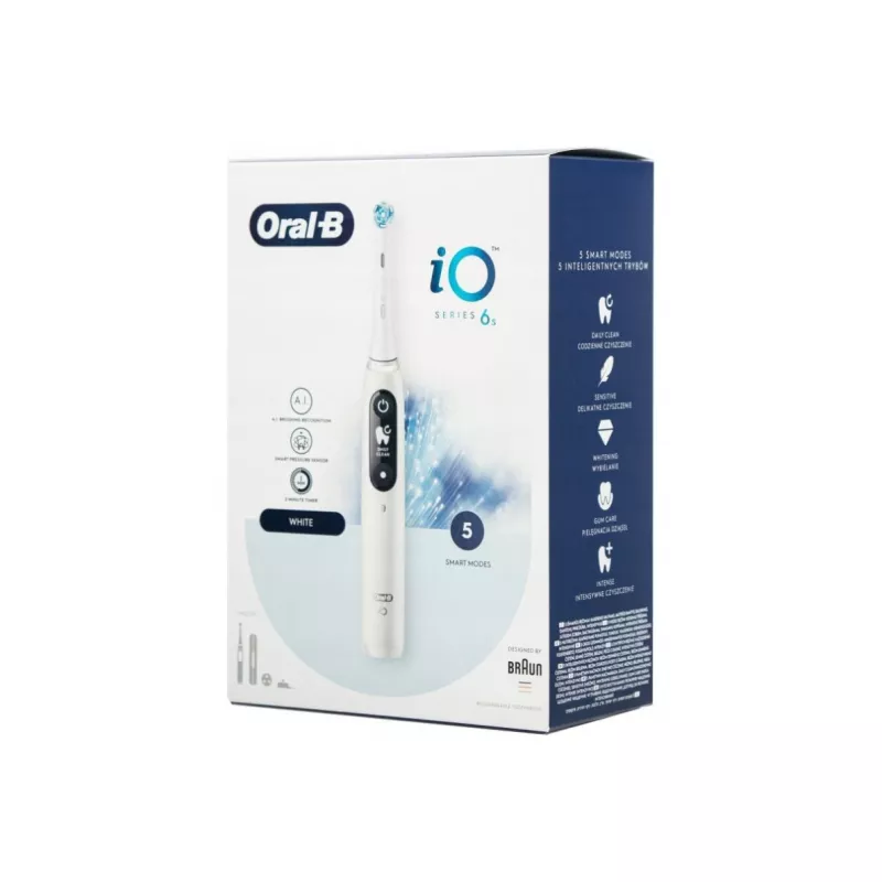 Braun Oral-B iO6 sērijas elektriskā zobu birste balta