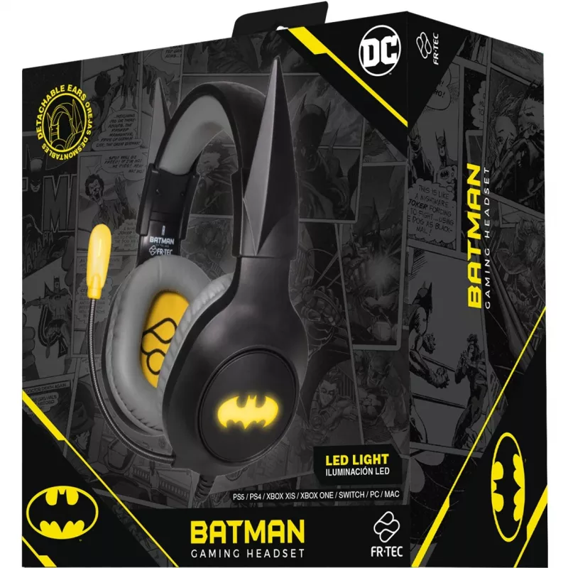 Austiņas FR-TEC Gaming Headset Batman ar Noņemamām Ausīm