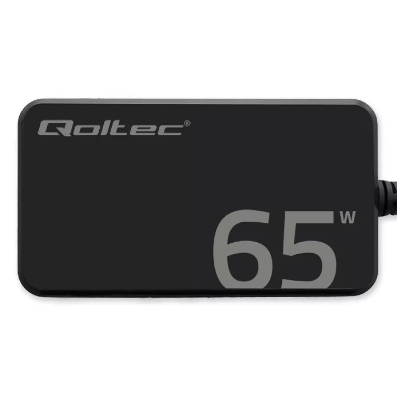 QOLTEC Charger 65W GaN Super Fast plāns PD 5-20V 3.25A USB-C