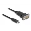DeLOCK adapteris USB Type-C uz RS-232 D-Sub 9 kontaktu, vīrišķais, 0,25 m