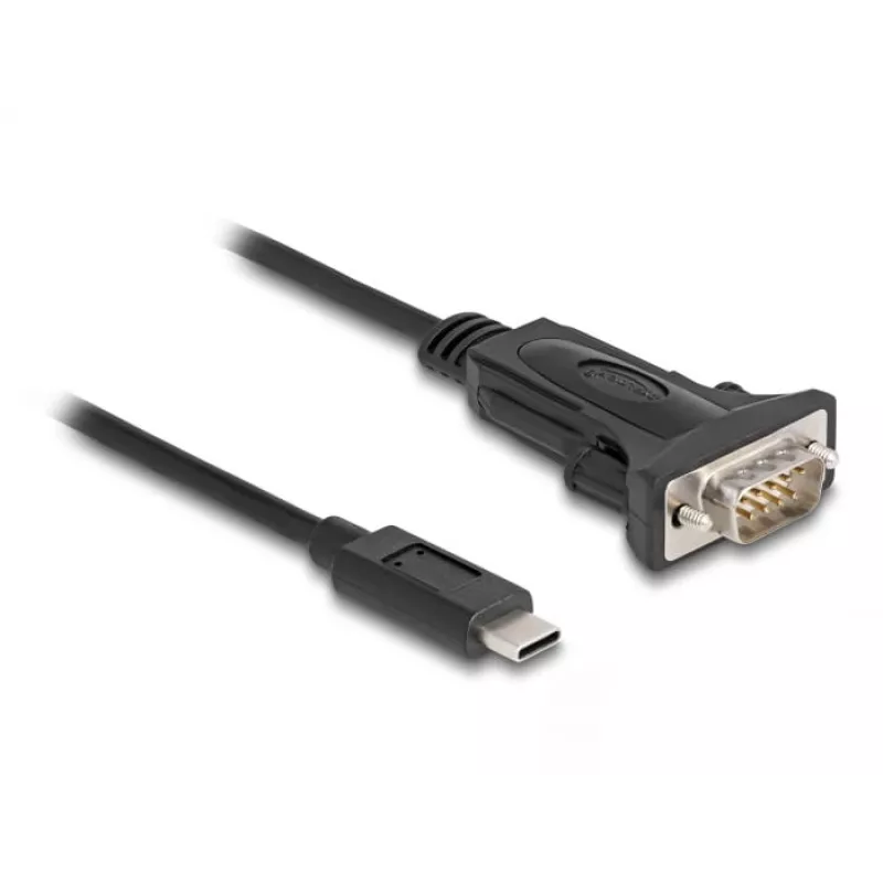 DeLOCK adapteris USB Type-C uz RS-232 D-Sub 9 kontaktu, vīrišķais, 0,25 m