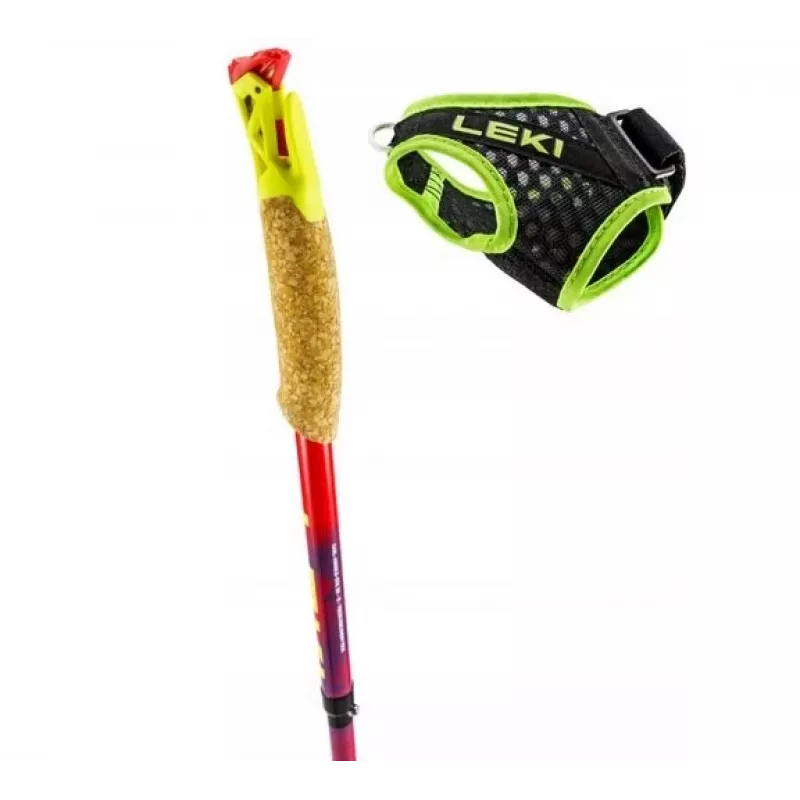 Pārgājienu nūjas Leki TRL Ultratrail FX One 120 cm, sarkanas