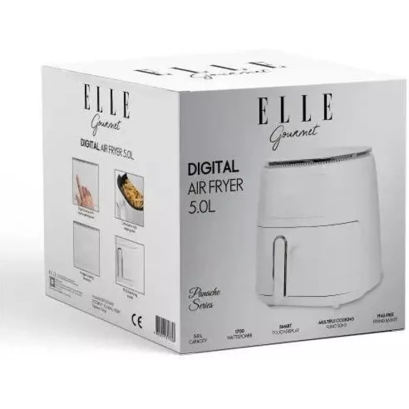 Elle EKAFP501WHEU 5 L, balts — kompakta galda gaisa cepeškrāsns