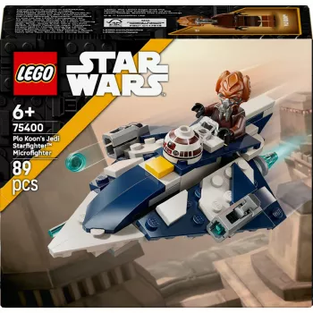 LEGO Microfighter Star Wars Plo Koon's Jedi Starfighter 75400 — 89 gabali, 1 minifigūra, vecumam 6+