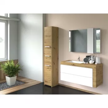 Topeshop S33 ARTISAN vannasistabas uzglabāšanas skapis Ozols