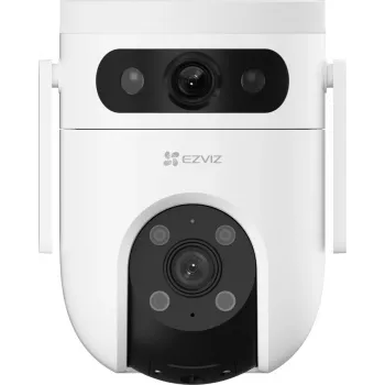 EZVIZ H9c Dual 3K CS-H9C (5MP+5MP) āra pagriežama un noliecama IP kamera, 2880×1620, Wi-Fi + LAN, DC 12V, microSD līdz 512 GB, krāsaina nakts redzamība
