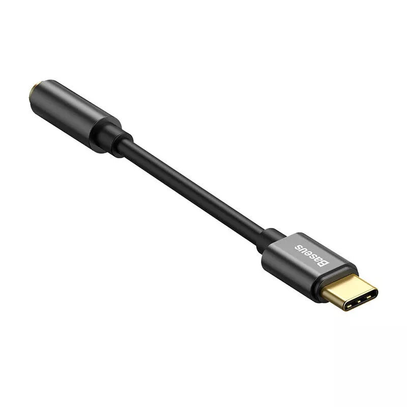 Kabeļu adapteris Baseus CATL54-01 Type-C uz 3.5 mm, melns
