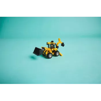 Konstrukciju komplekts LEGO Technic Backhoe Loader 42197 — šarnīrveida stūre, strādājošs iekrāvējs, 104 gab., ieteicamais vecums 7+
