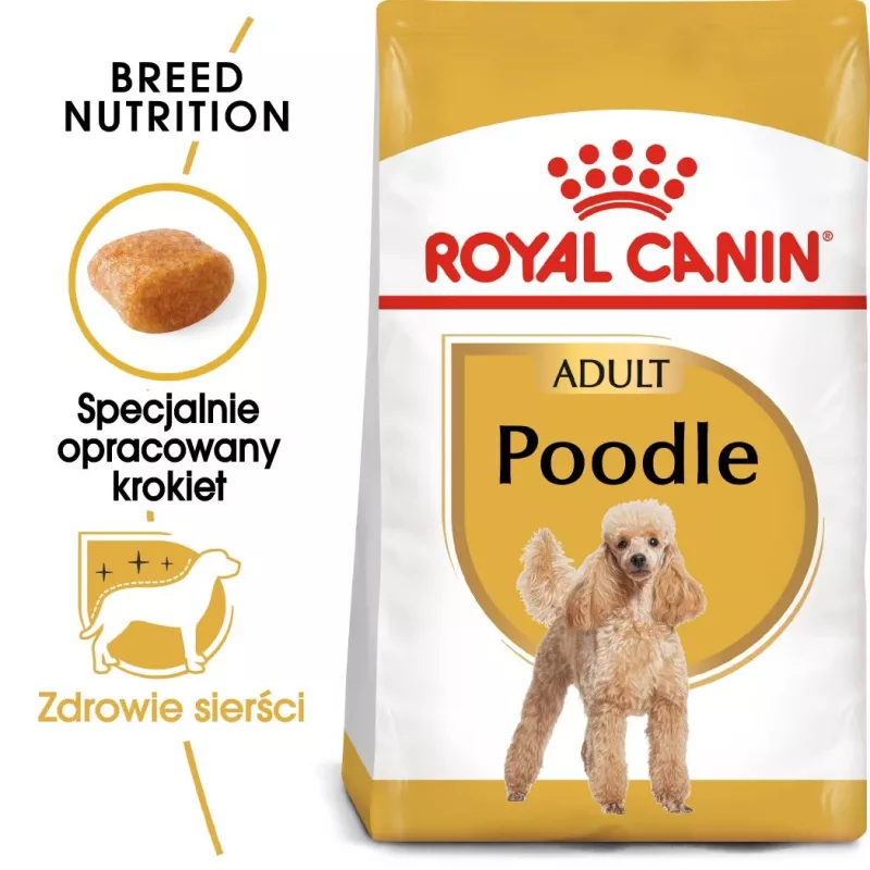 Sausā suņu barība Royal Canin Poodle Adult 1,5 kg — vista, 30% olbaltumvielas, 19% tauki