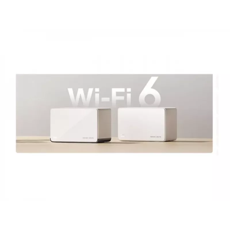 Bezvadu maršrutētājs MERCUSYS Halo H85X 2 gab. komplekts Dual Band Wi‑Fi 6 līdz 3000 Mbps mesh sistēma