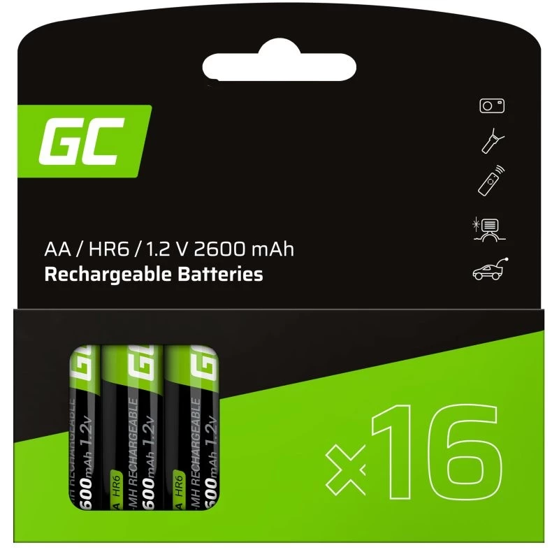 Ni-Mh akumulatori AA R6 2600mAh x16
