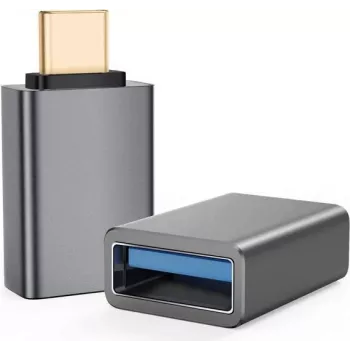 OTG adapteris helos 288362 — USB 3.1 A (sieviešu) uz USB Type‑C savienotājs, tumši pelēks