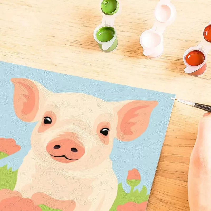 CreArt - sweet pet pig, gleznošana