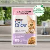 Purina Cat Chow Sensitive Gig ar lasi un cukīni mērcē - mitrā barība kaķiem - 85 g