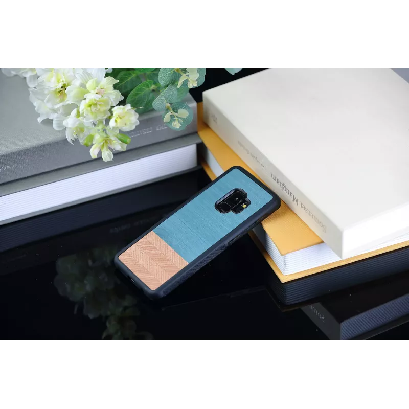 Viedtālruņa maciņš man and wood Samsung Galaxy S9 džinsa melns