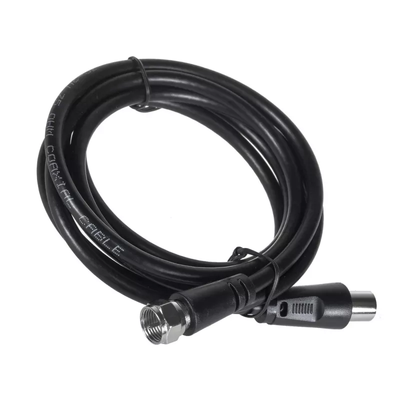 Iekštelpu TV antena MACLEAN MCTV-930 — DVB-T, VHF 87.5–230 MHz, UHF 470–790 MHz, VHF 26 dB / UHF 28 dB, 75 Ω, melna