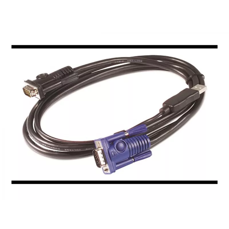 APC KVM USB kabelis - 6 pēdas (1,8 m), 1,83 m, USB, USB, VGA, melns, USB-A