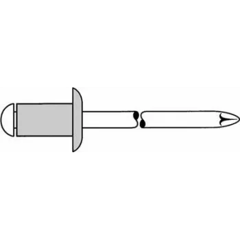 Aklā kniede GESIPA 1455053 Al/A2 5x16 mm 10,0–12,0 mm tvērumam, 500 gab. iepakojumā