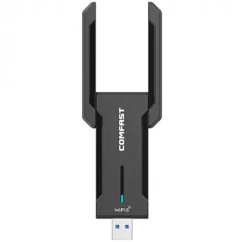 USB WiFi adapteris Comfast CF-972AX divu joslu 2,4 GHz/5 GHz līdz 5374 Mbps