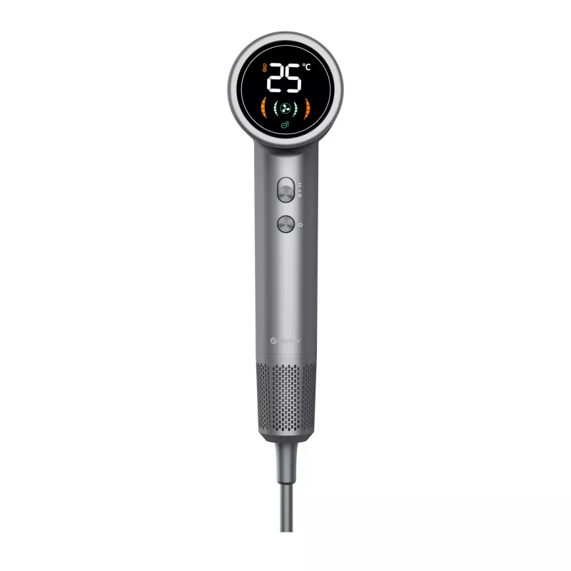 Matu žāvētājs DENVER HDD-1400DGR 1400 W, pelēks, 110–240 V, 1,8 m vads, 25–75 °C, 70×89×280 mm
